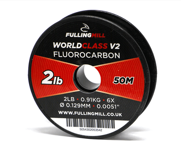 Fulling Mill Fly Fishing Tools 20lb/9.09kg Fulling Mille WORLD CLASS V2 FLUOROCARBON 50M