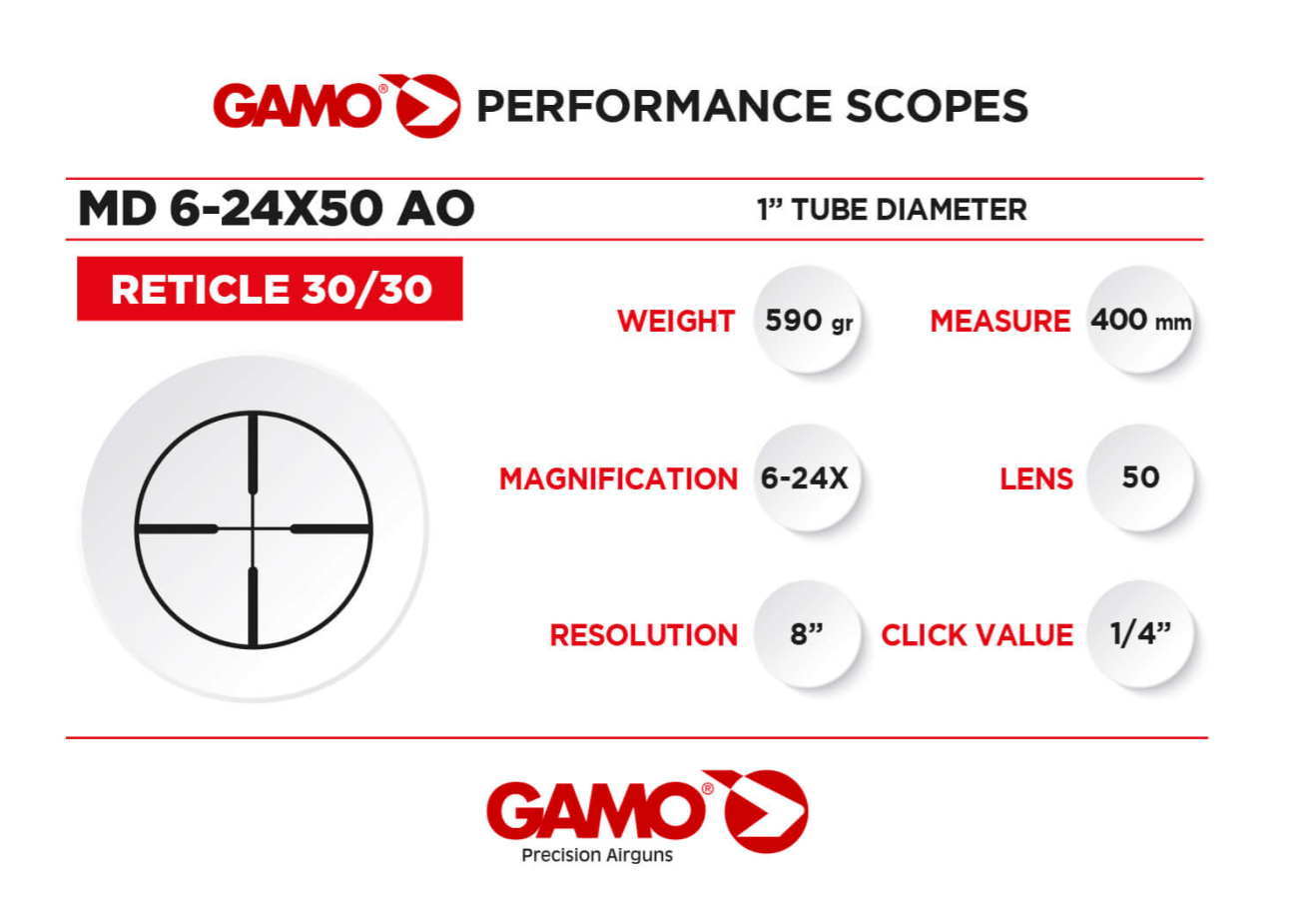 Gamo Scope Gamo Scope Mill Dot 6-24x50 AO