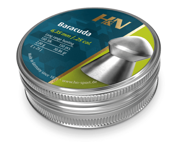 H&N Sport Pellets 6.35 mm (.25 cal)150 pcs H&N Baracuda Pellets
