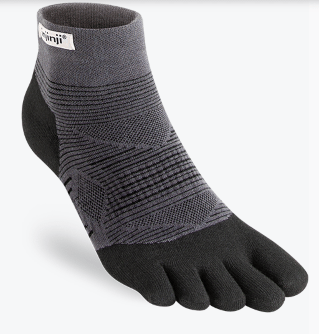 injinji Socks L (44.5-47 EU) / Black injinji Run Original Weight Mini-Crew