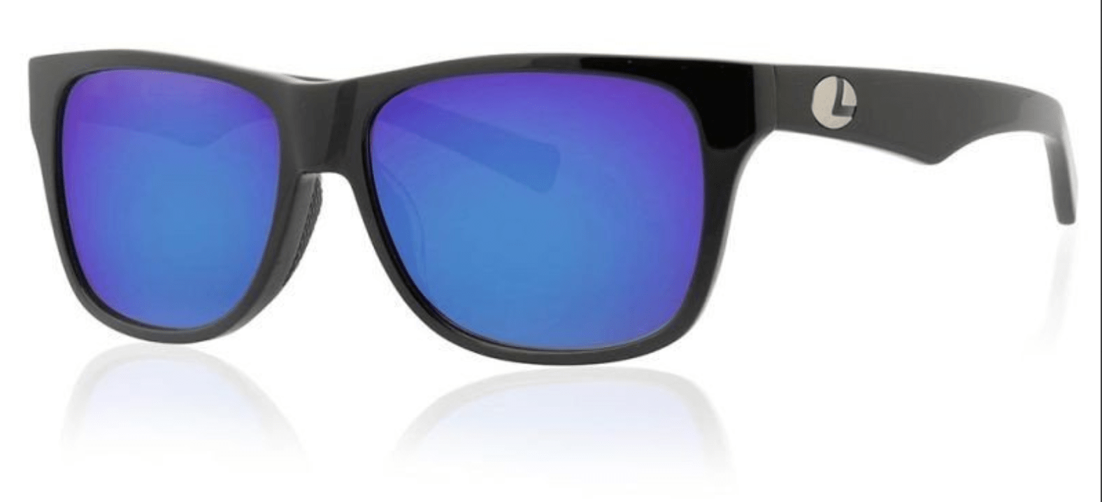 Lenz Optics Sunglasses Black w/Gun Blue Mirror (49211) Lenz Optics Tay Premium Sunglasses