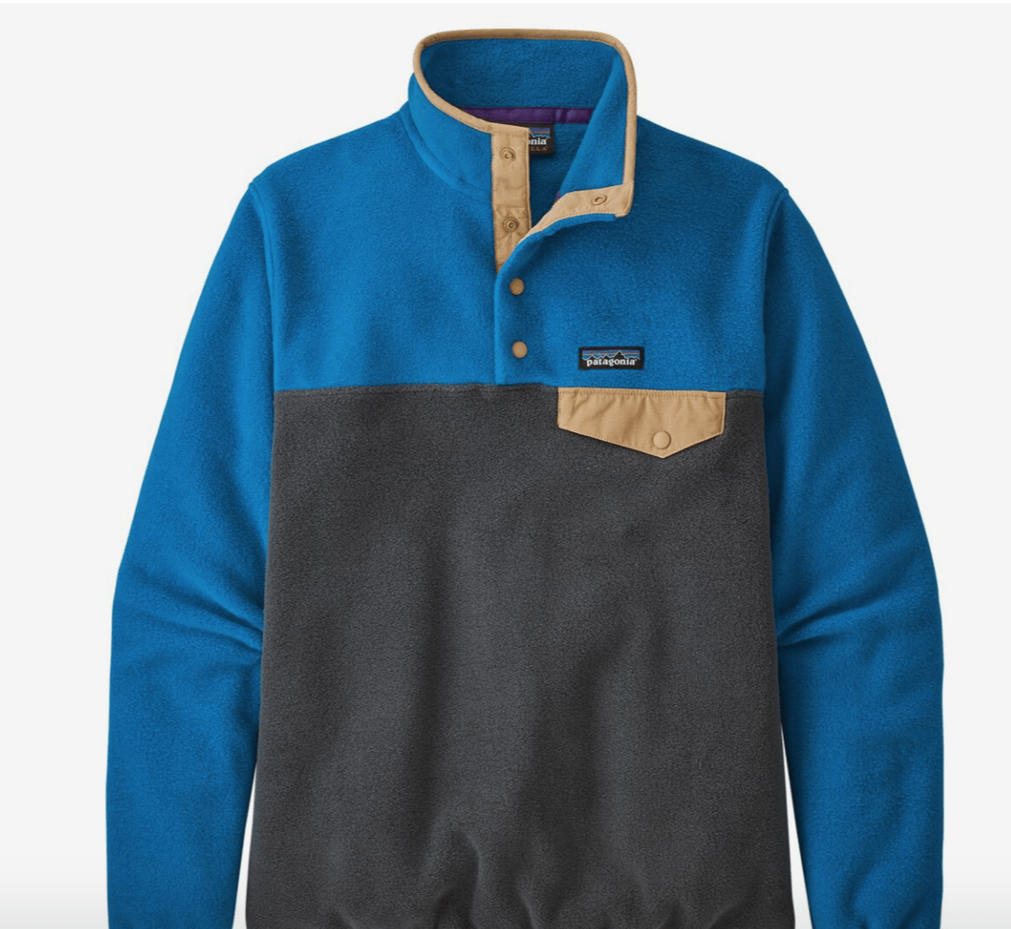 Patagonia Sweater M / Smolder Blue w/Alpine Blue Patagonia Lightweight Synchilla Snap-T Fleece Pullover W's