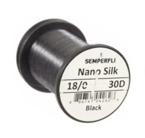 Semperfli Thread Black Semperfli Nano Silk Thread 18/0