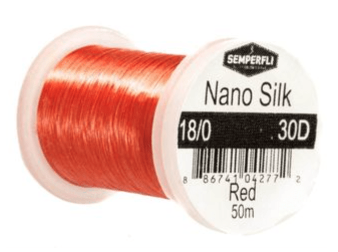 Semperfli Thread Red Semperfli Nano Silk Thread 18/0
