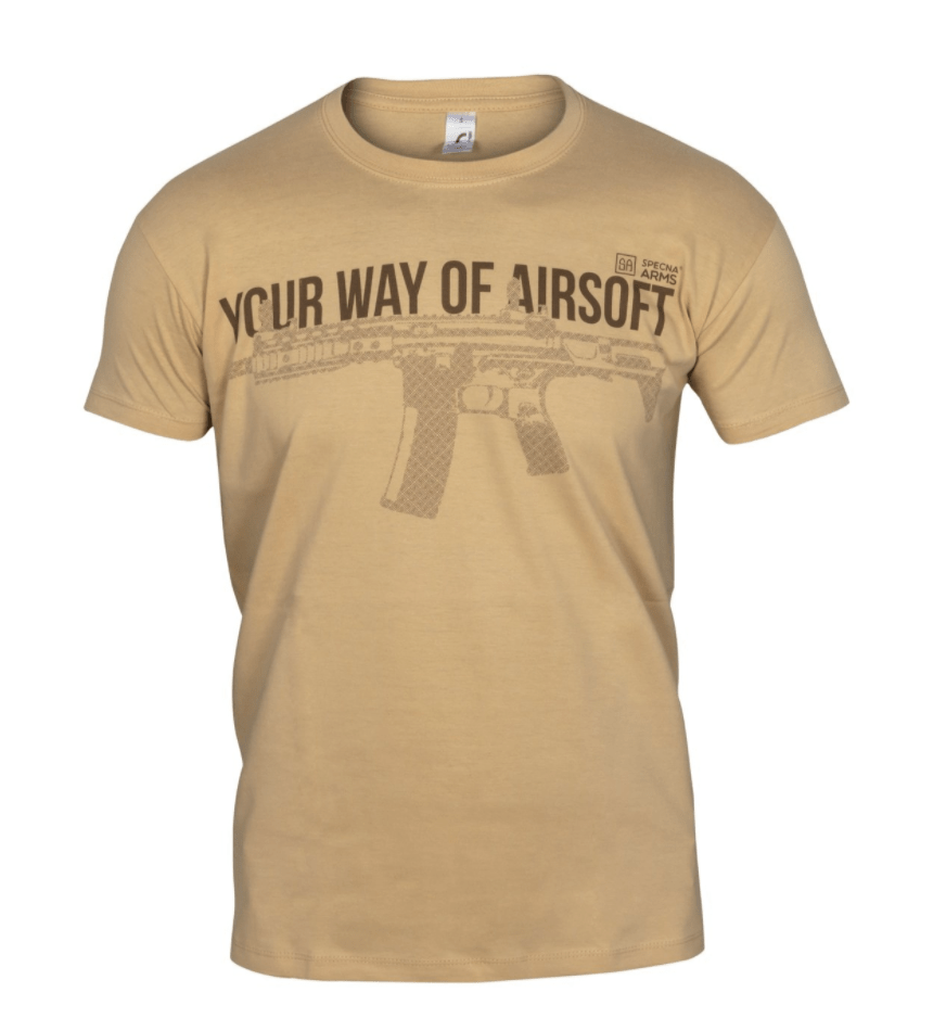 Specna Arms T-Shirt XL / Tan (04) Specna Arms T-Shirt - Your Way of Airsoft