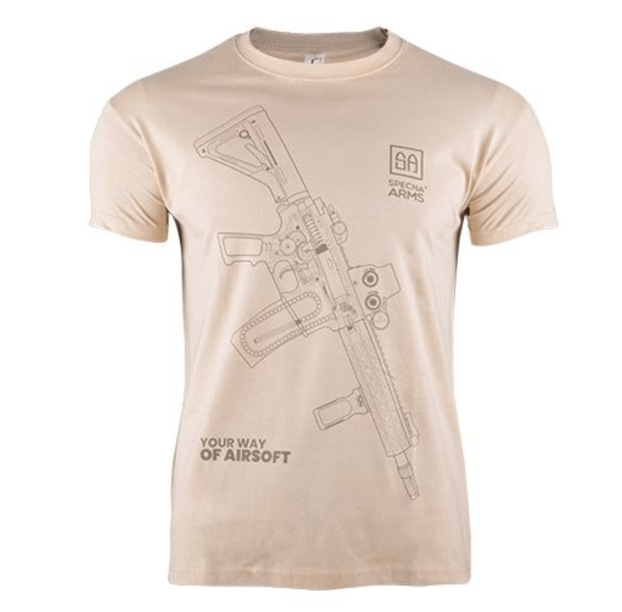 Specna Arms T-Shirt XL / Tan (06) Specna Arms T-Shirt - Your Way of Airsoft