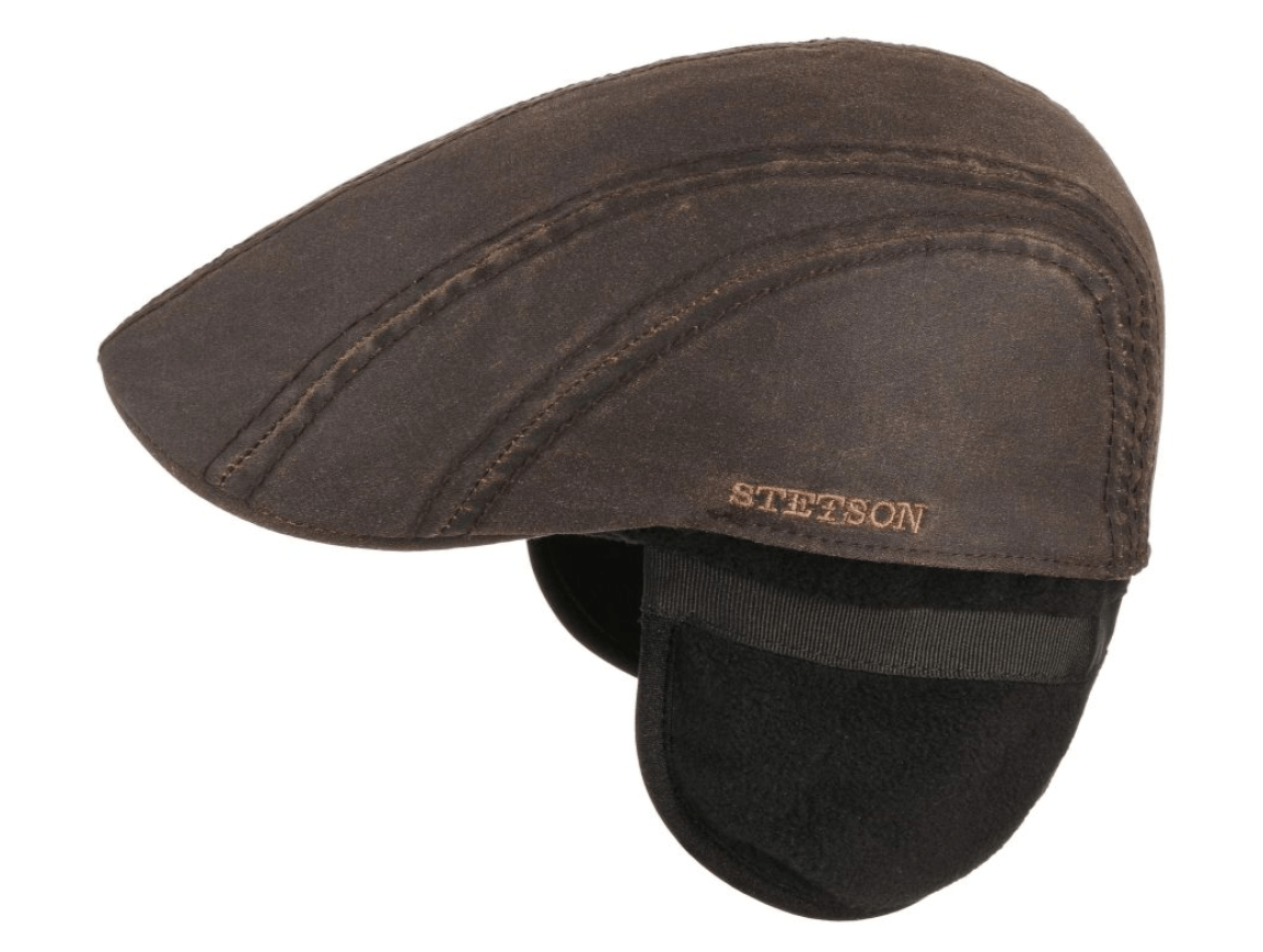Stetson Cap Stetson Old Cotton Flat Cap With Ear Flaps