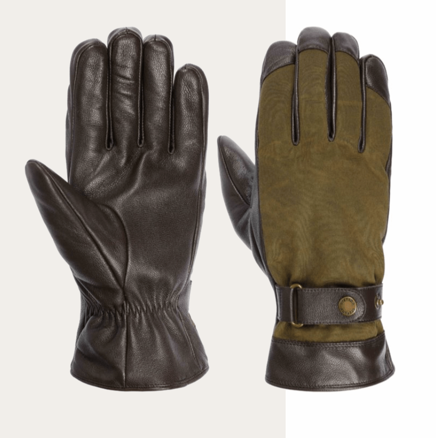 Stetson Gloves M / Dark Olive/Black Stetson Gota Nappa/Waxed Cotton Gloves
