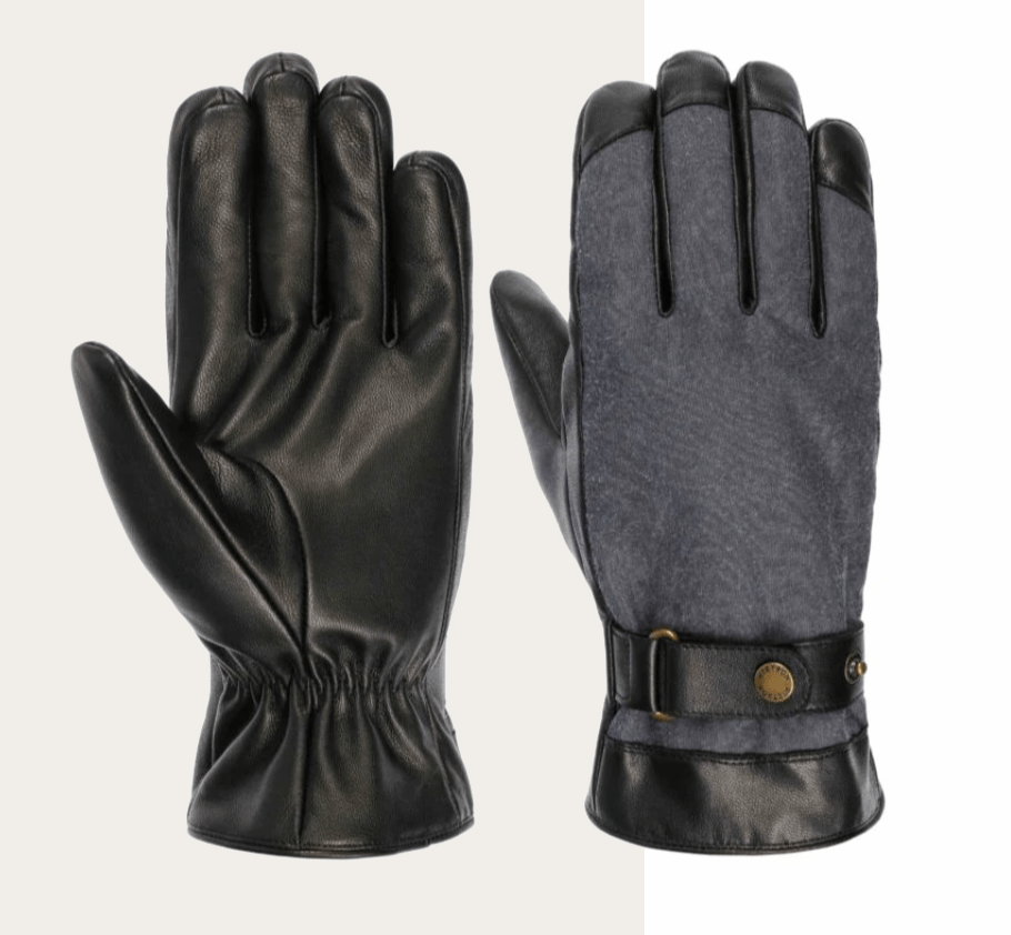 Stetson Gloves M / Grey/Black Stetson Gota Nappa/Waxed Cotton Gloves