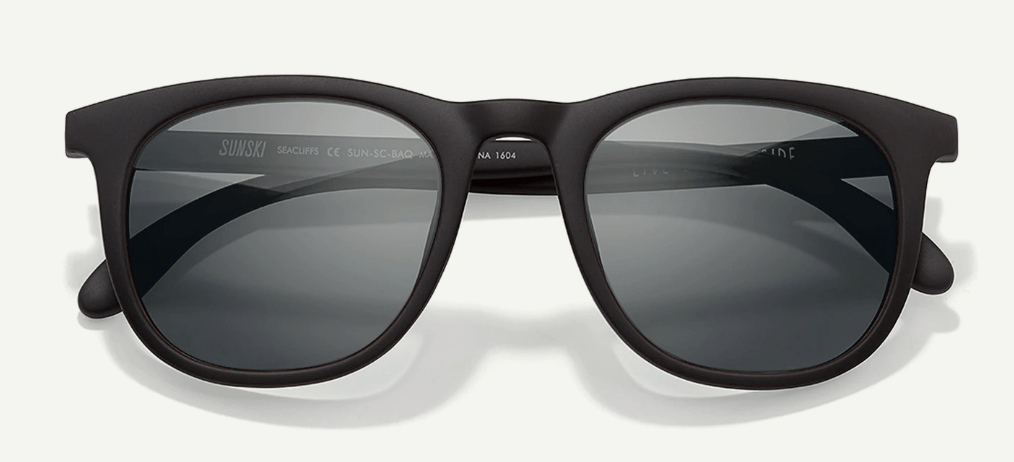 Sunski Sunglasses Black Slate Sunski Seacliff Polarized Sunglasses
