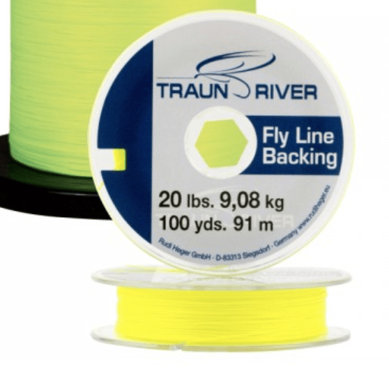Traun River Backing 100 yds. (20 lbs/9,08 kg) / Chartreuse Traun River Fluorescent Fly Line Backing