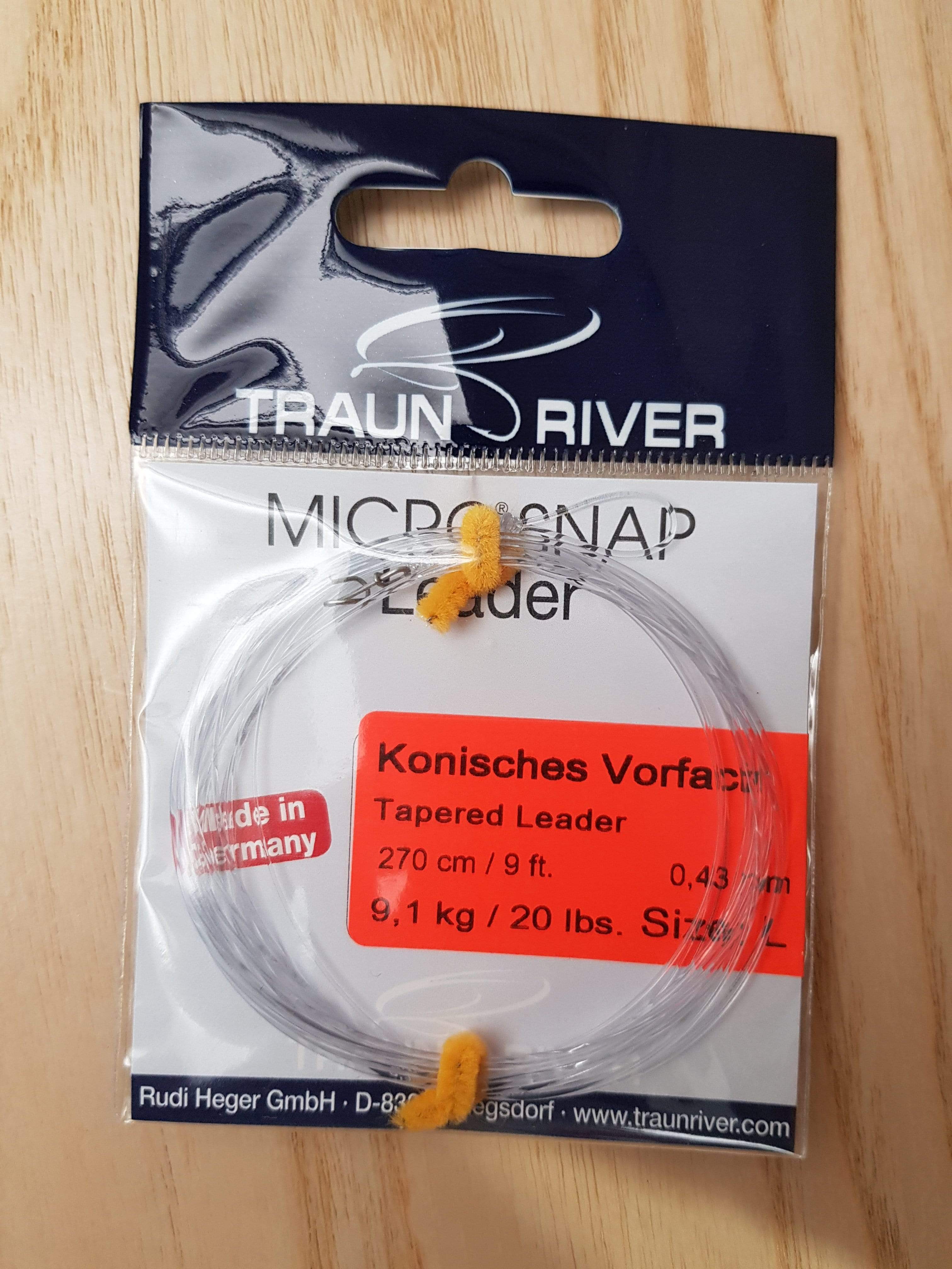 Traun River Leaders & Tippets L (0,43mm/9,1kg) Traun River Tapered Micro Snap Leader
