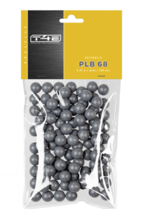 Umarex Rubber Ball Umarex T4E Practice PLB 68 - 4.67 g Gray 100 pcs polybag