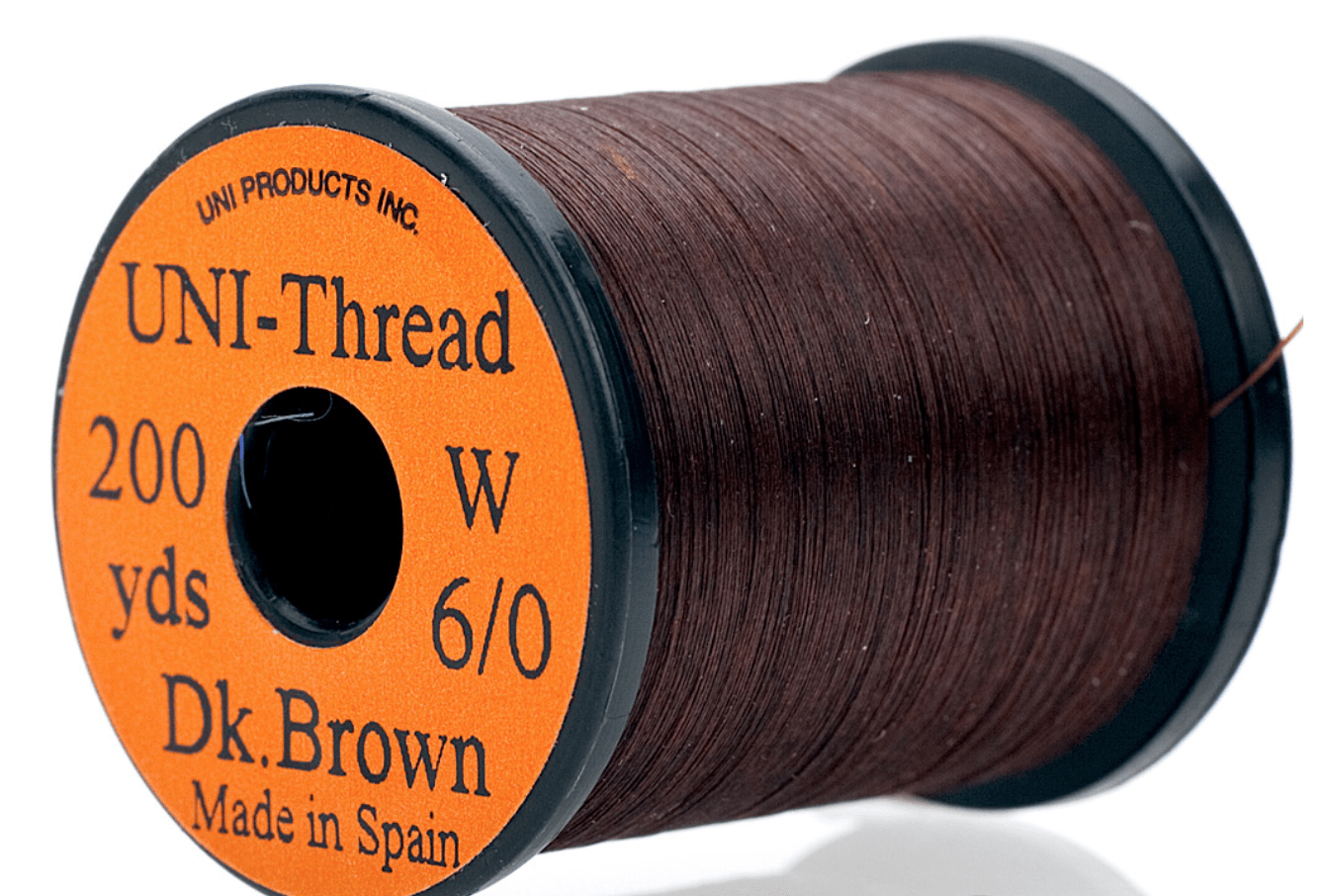 UNI Tinsel Dk. Brown Uni Thread 6/0 Waxed