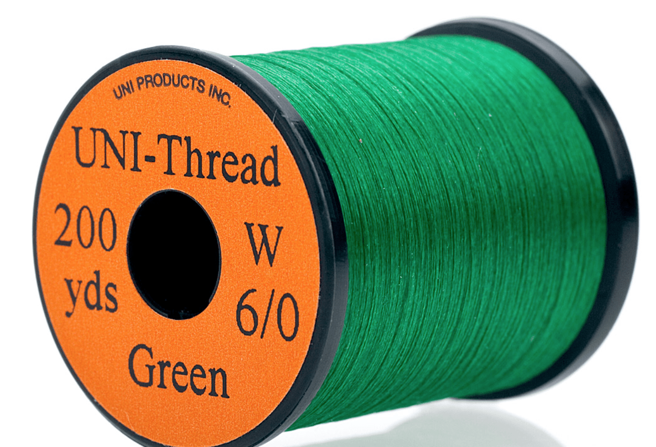 UNI Tinsel Green Uni Thread 6/0 Waxed