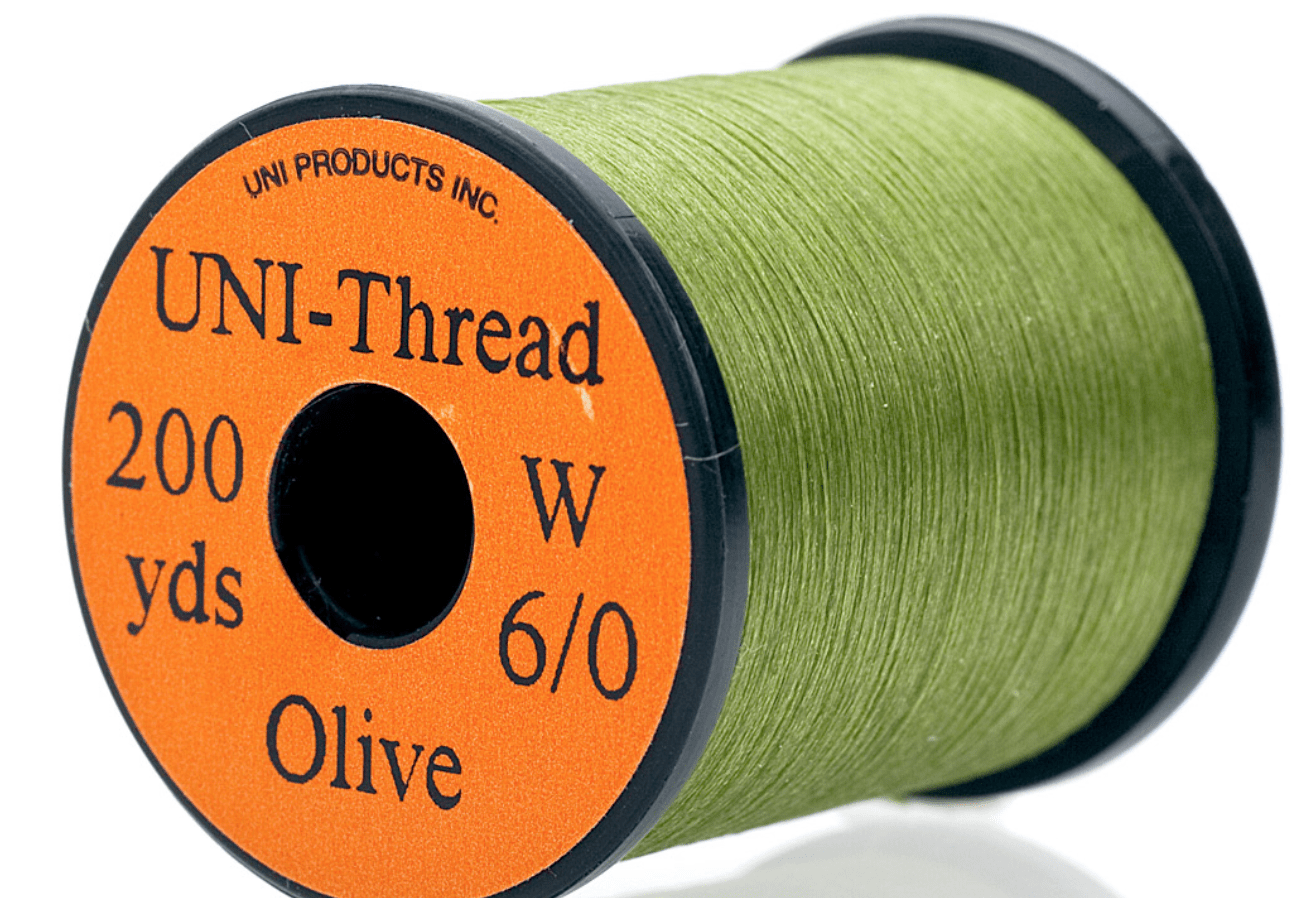 UNI Tinsel Olive Uni Thread 6/0 Waxed