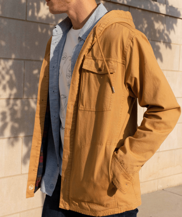 United By Blue Jacket United By Blue Flannel-Lined Hooded Chore Coat