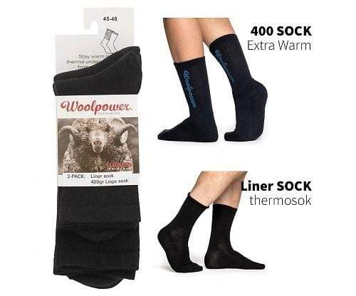 Woolpower Socks EUR 36-39 / Black Woolpower 2-Pack Sock & Liner