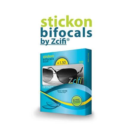 Zcifi Lens + 1.50 Zcifi Stick-On Bifocal Magnifying Lenses